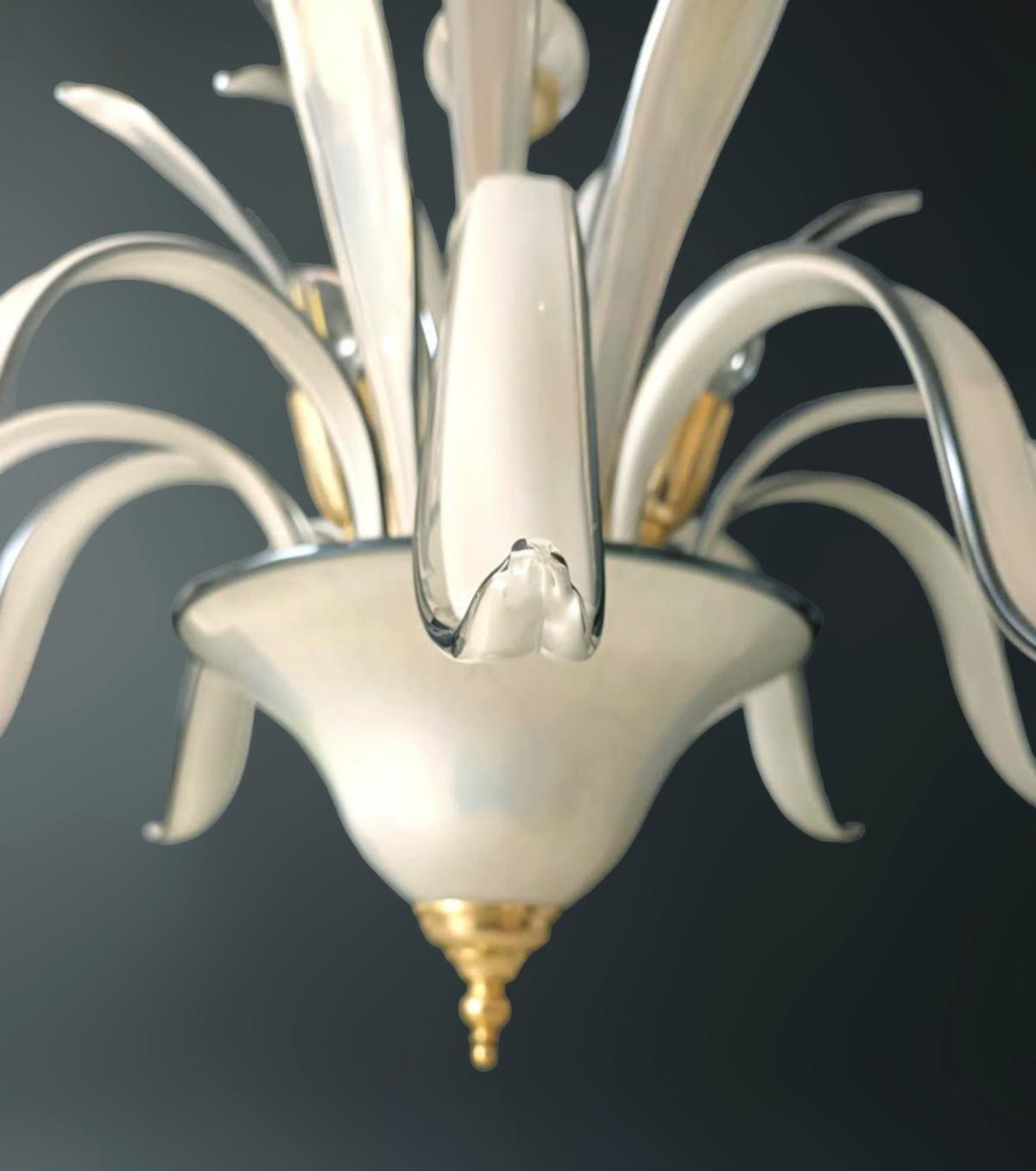 20th Century Pearl Venetian Chandelier For Sale