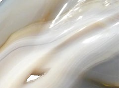 Leaf Pearl Carved from White Agate