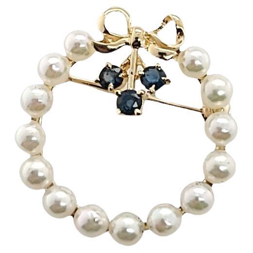 Pearl Wreath Brooch For Sale