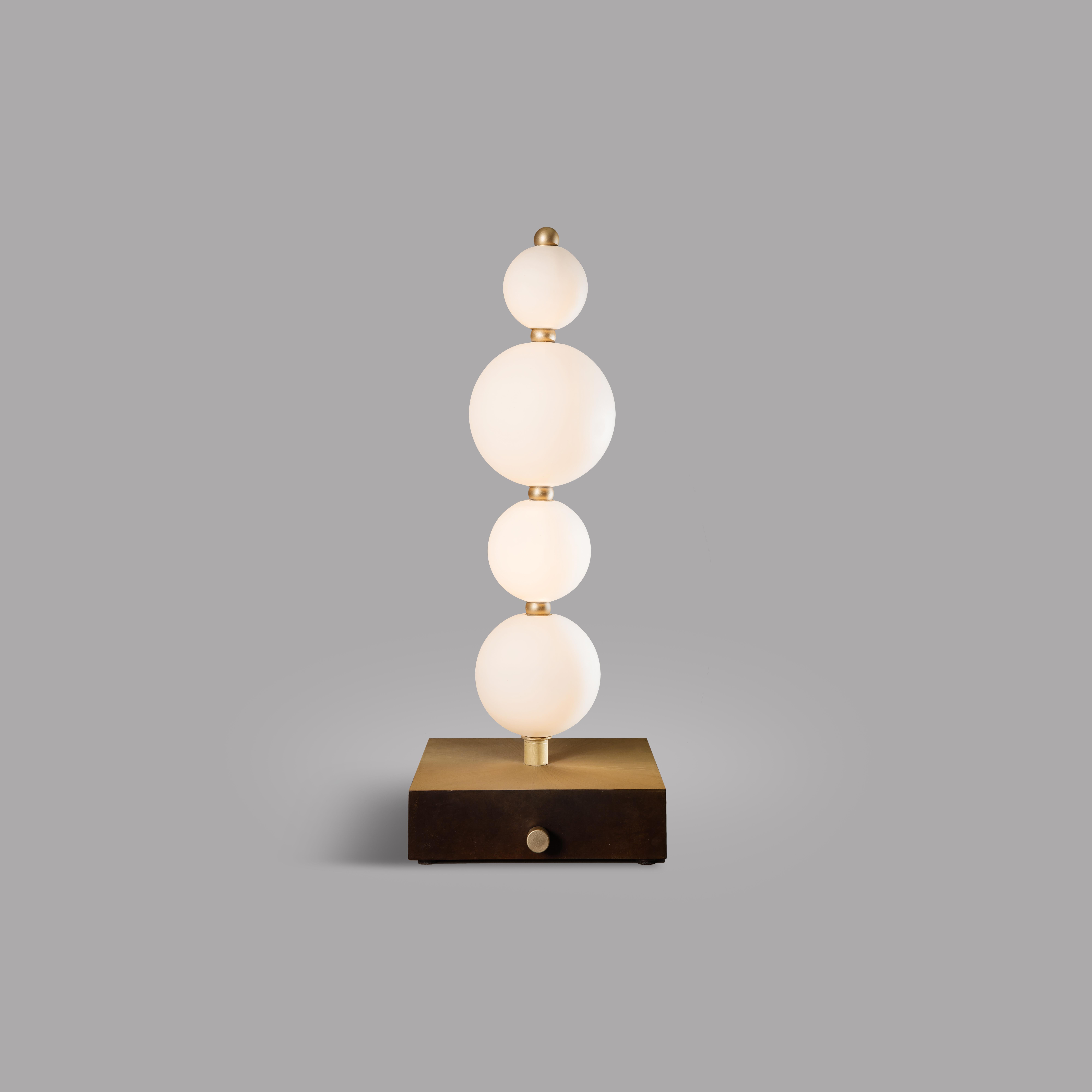 French Pearl XY Table Lamp by Ludovic Clément D’armont For Sale