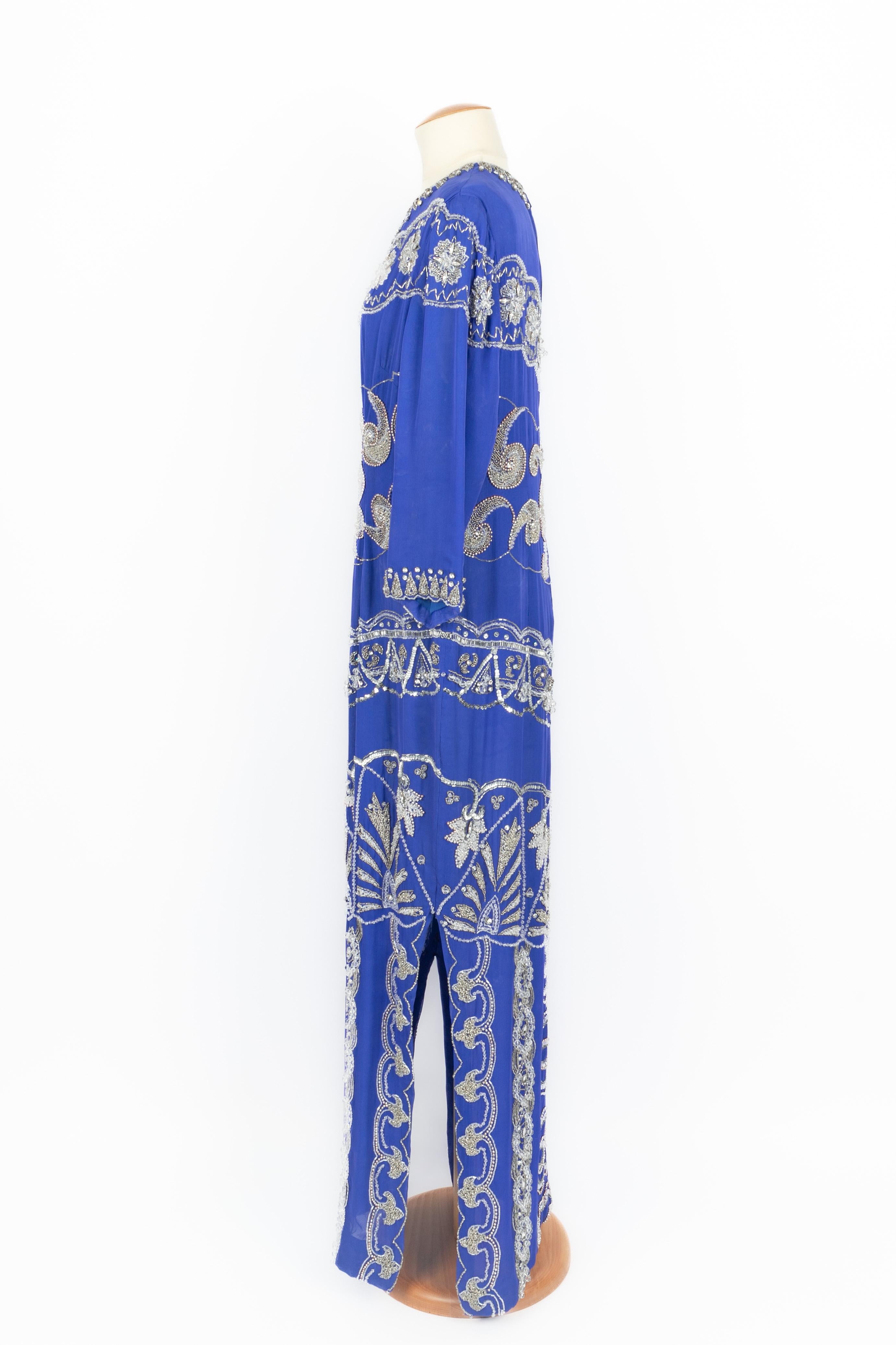 Robe perlée des années 1970 en vente 1