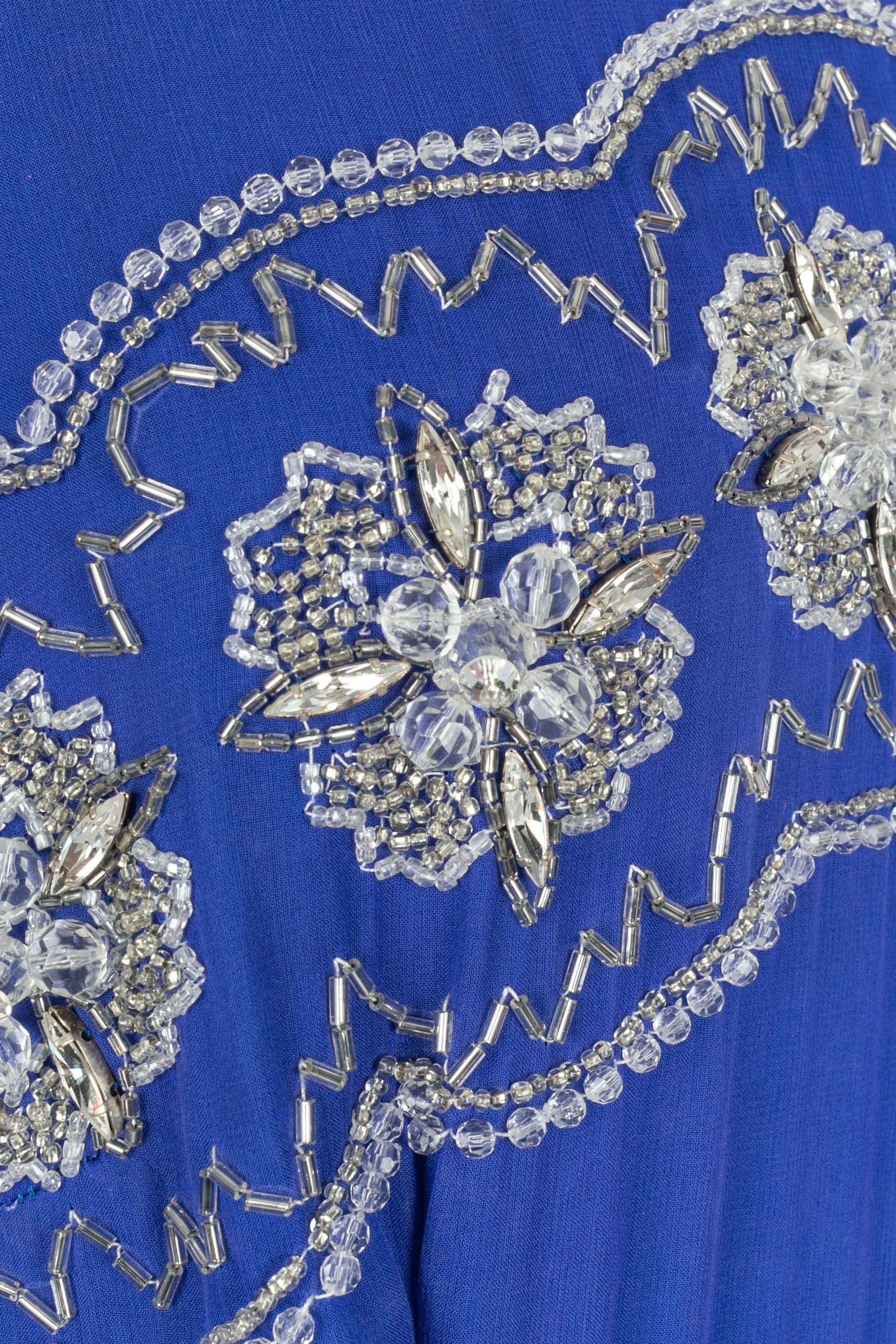 Robe perlée des années 1970 en vente 4