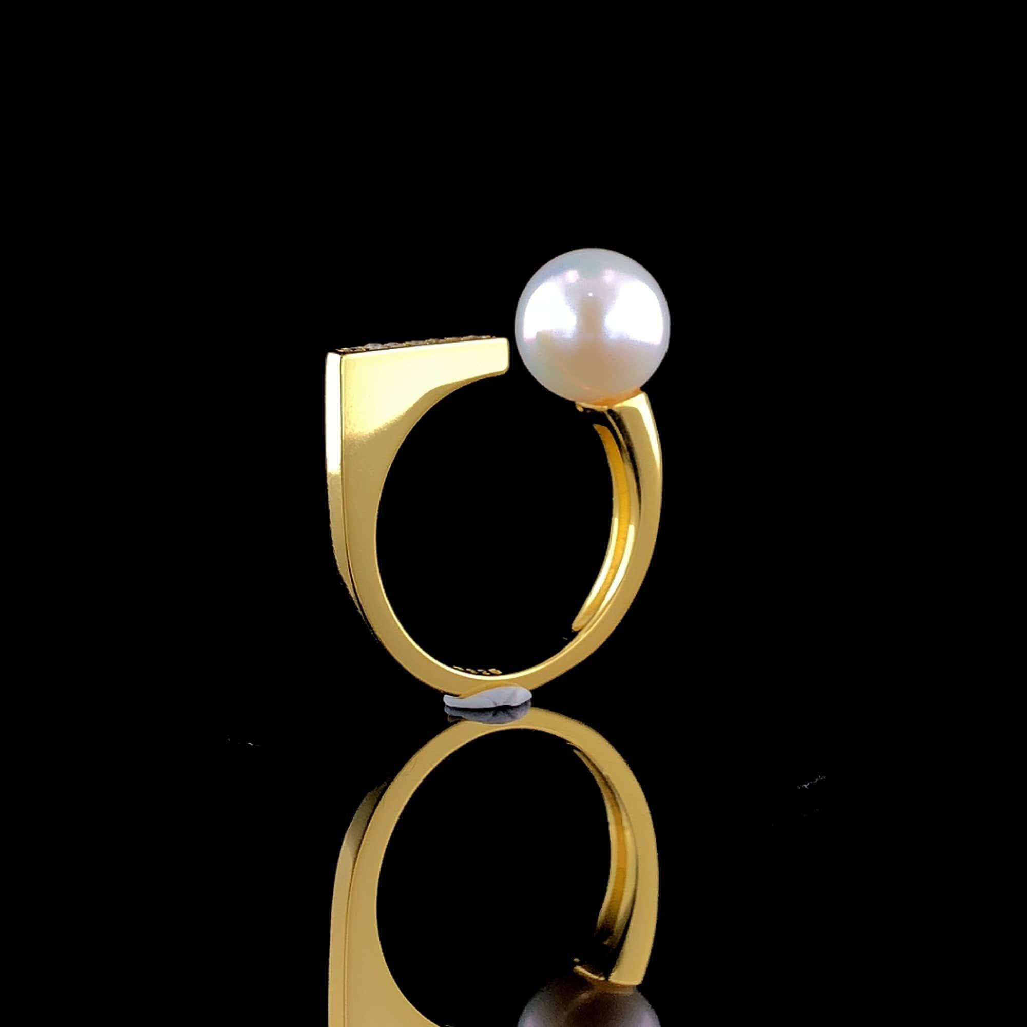 Taille ronde Bague minimaliste en argent sterling en vente