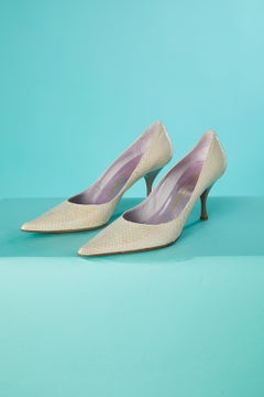 Pearlized leather pump Giancarlo Paoli