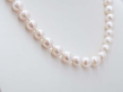 Pearls, 18 Karat Yellow Gold Beaded Necklace.