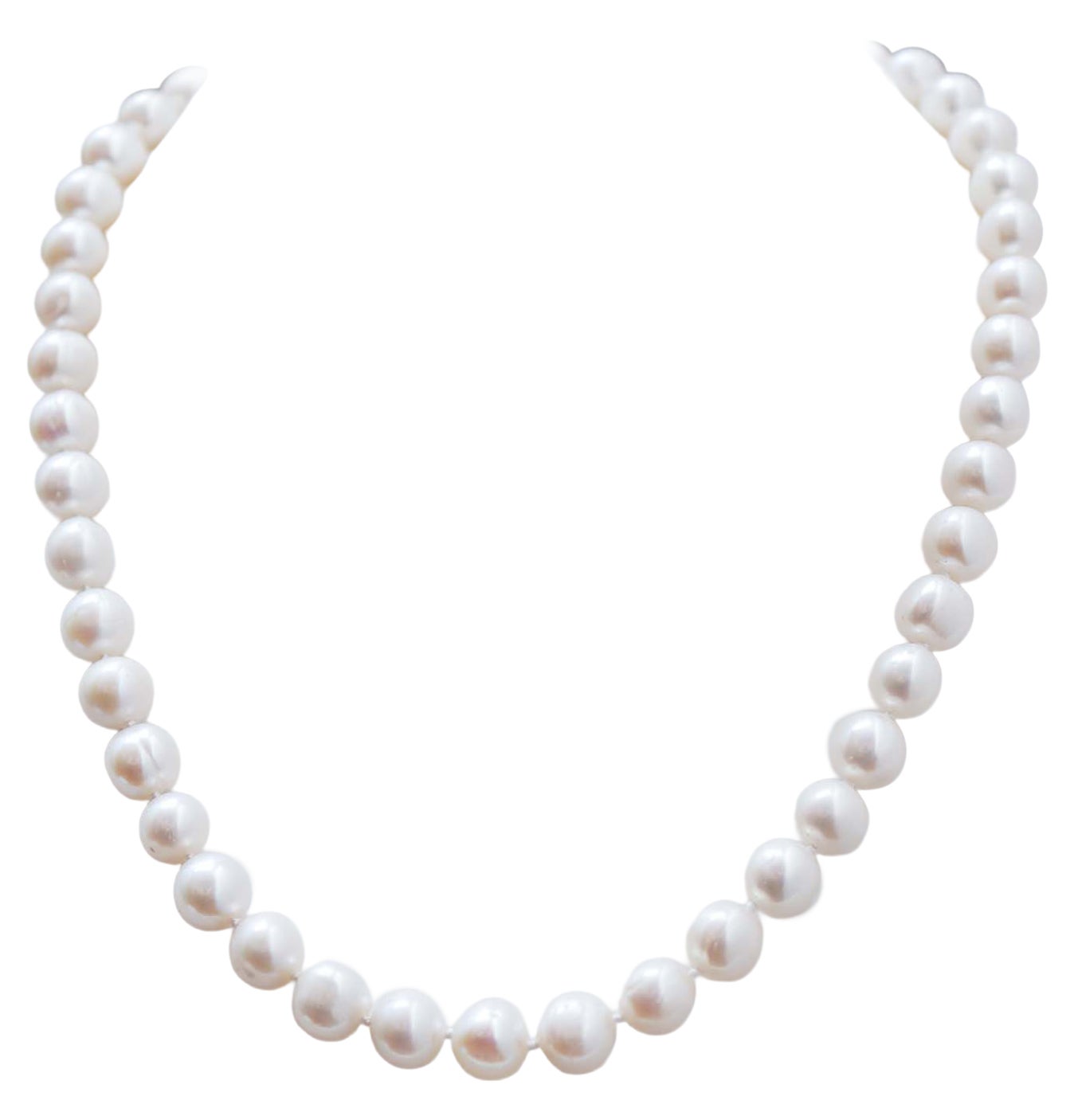 Perle, Collana di perline in oro giallo 18 carati.