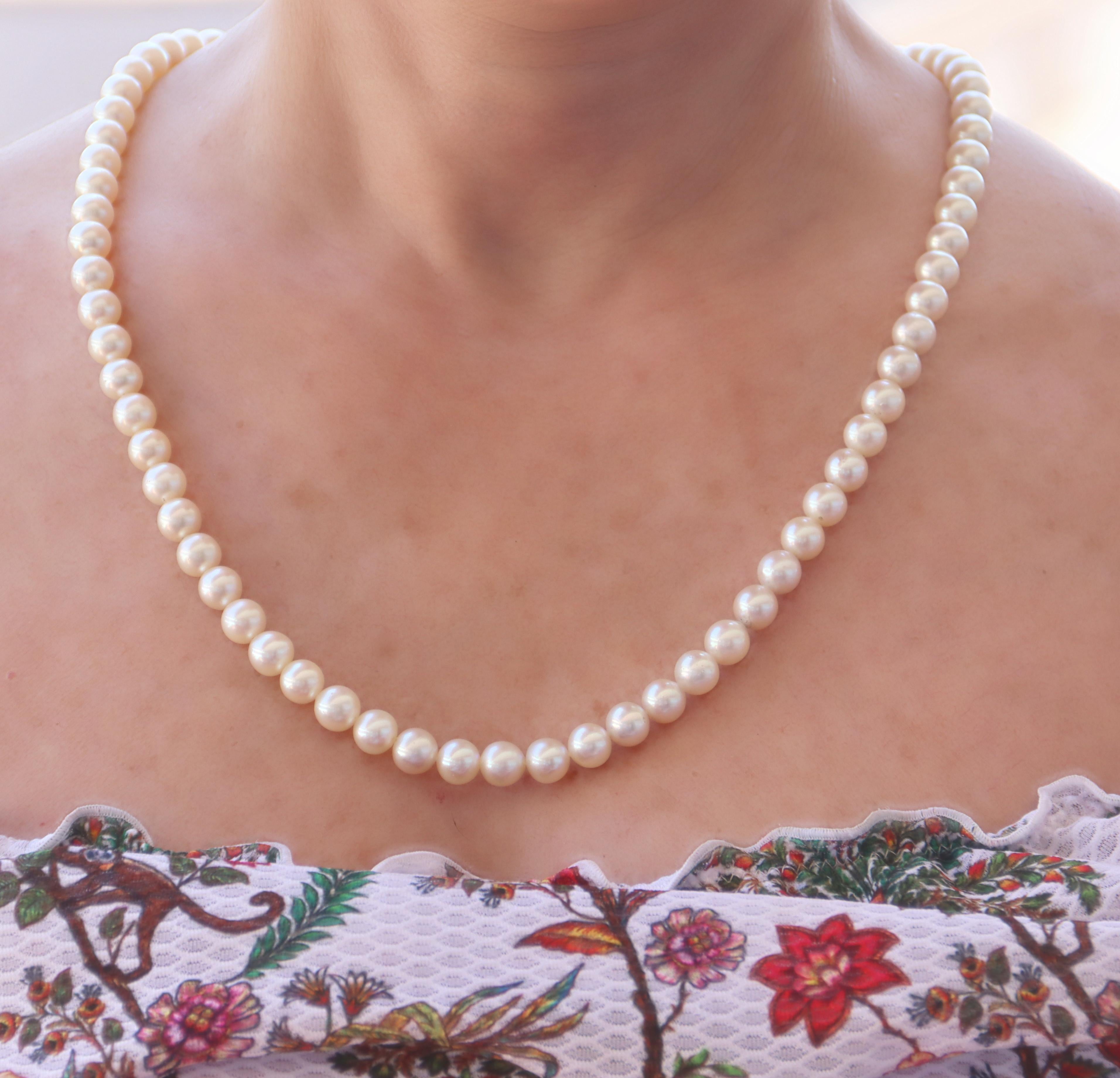 Collier de perles en or jaune 18 carats en vente 5