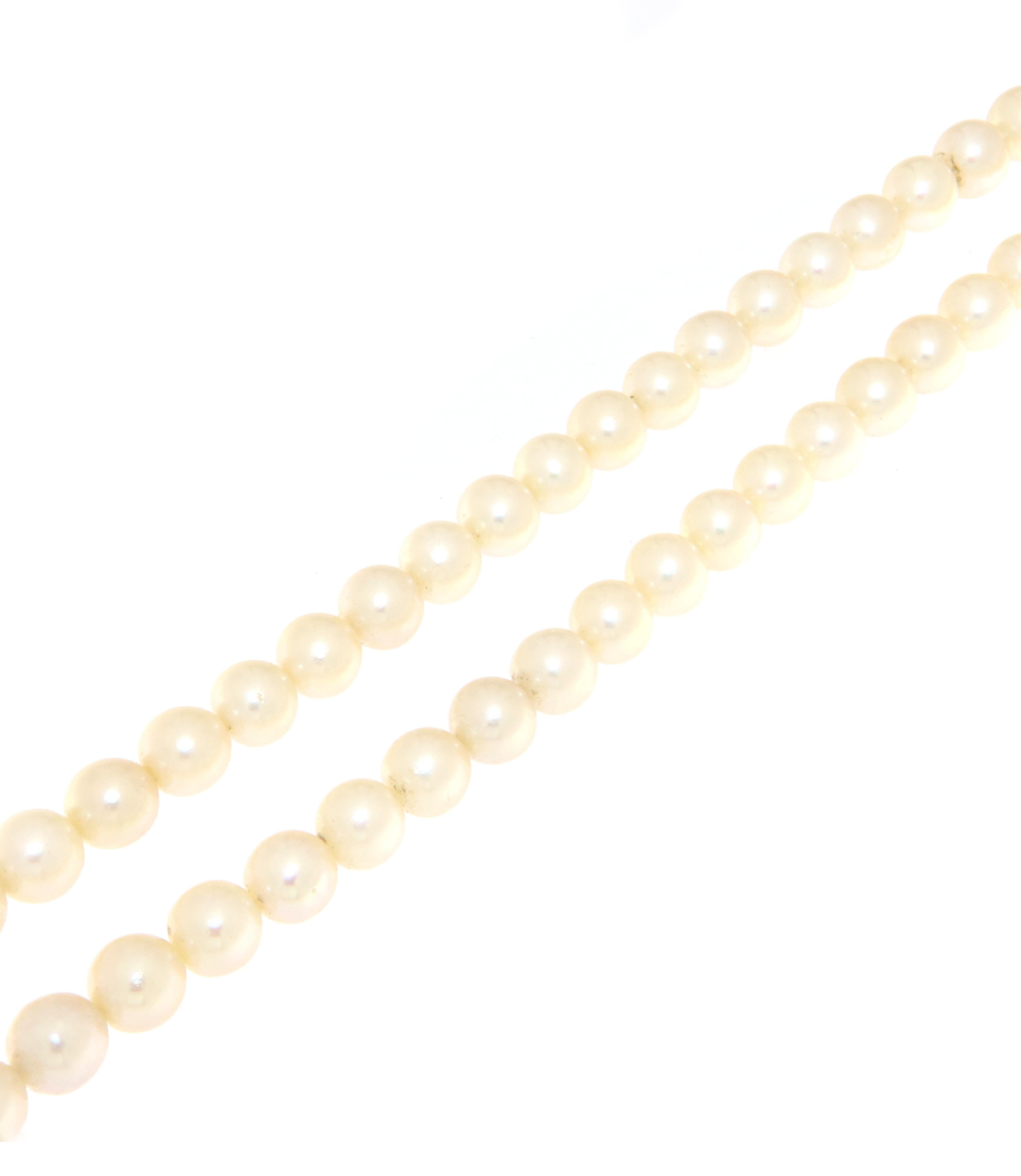 Collier de perles en or jaune 18 carats Neuf - En vente à Marcianise, IT