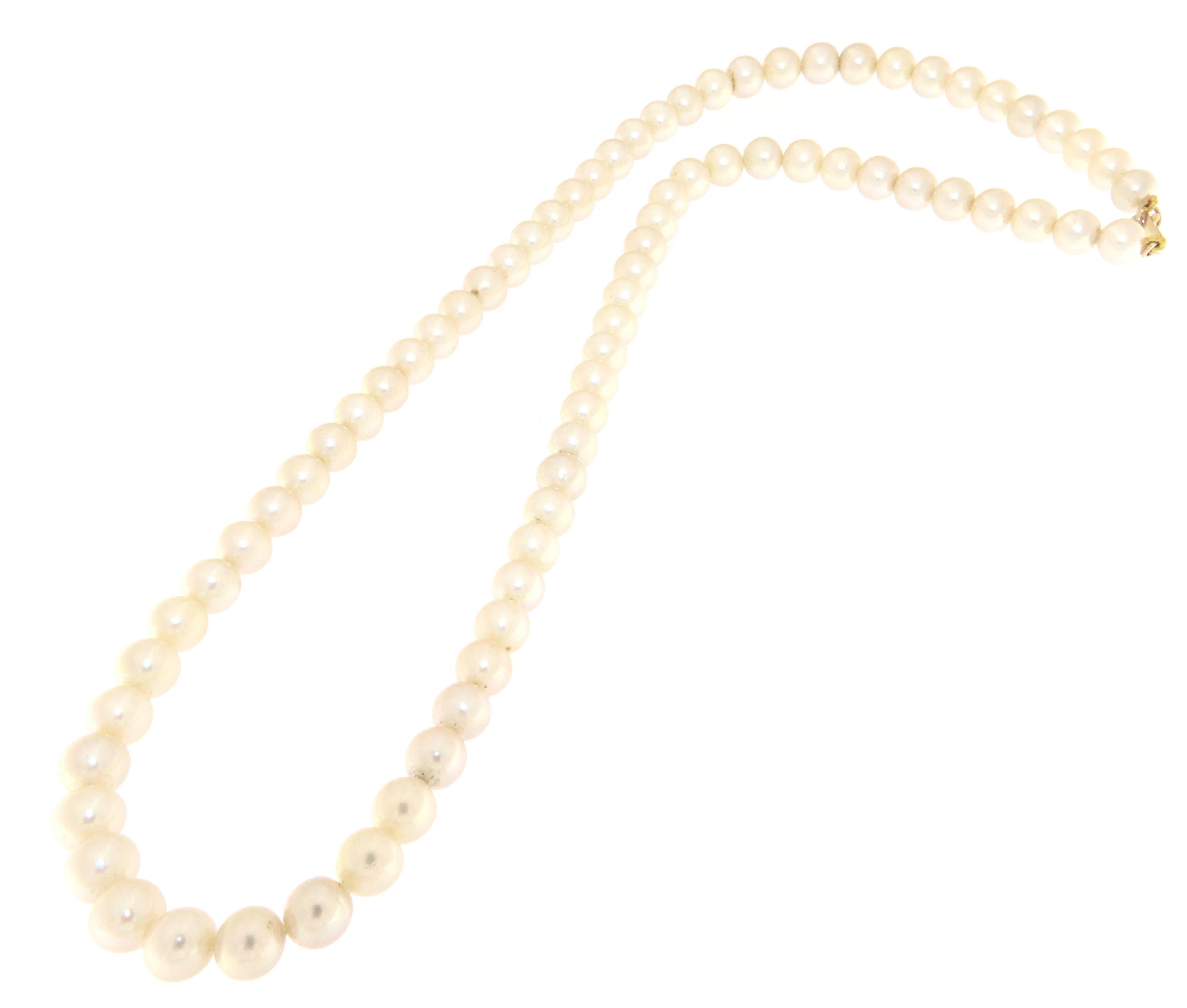 Collier de perles en or jaune 18 carats en vente 3