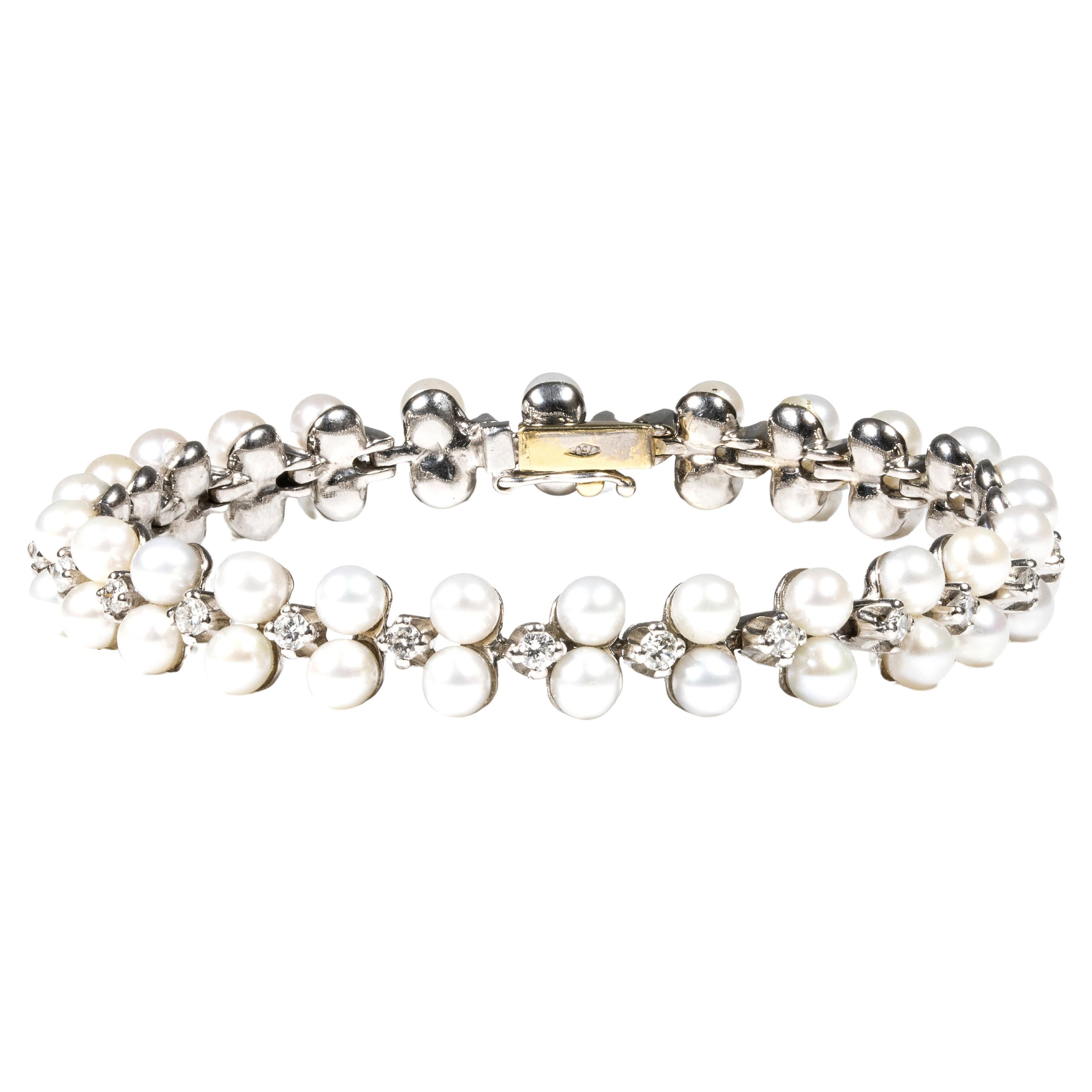 Pearls and Diamonds Gold 18k Bracelet