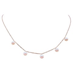 Pearls Cultures Rose Gold 18 Carats Necklace