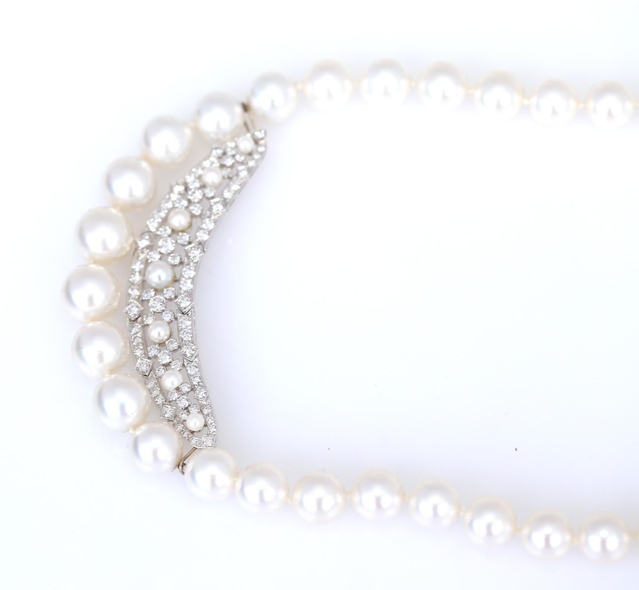 Halskette AAA Qualität AAA Perlen Diamanten 2,5 Karat, 2020 im Angebot 2