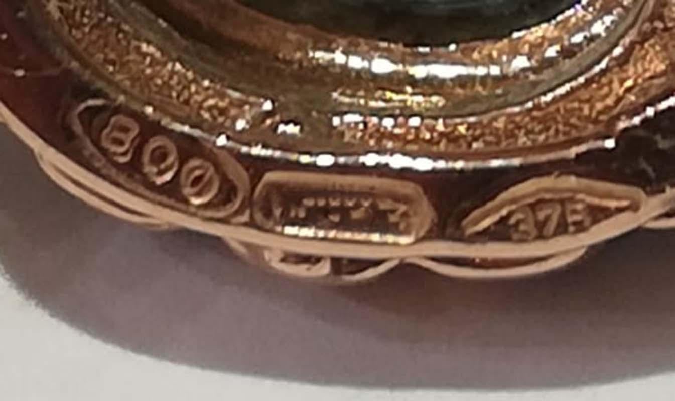 Donna Perle, smeraldi, diamanti, orecchini in oro rosa e argento. in vendita