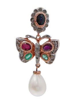 Pearls, Emeralds, Sapphires, Rubies, Diamonds, Rose Gold and Silver Earrings.