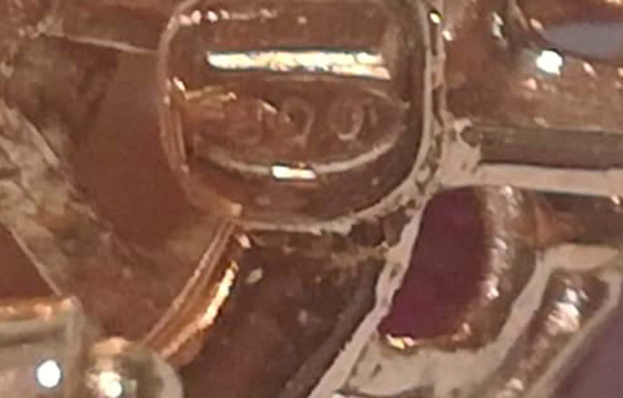 Perle, rubini, oro rosa 14 carati e orecchini in argento. in vendita 1