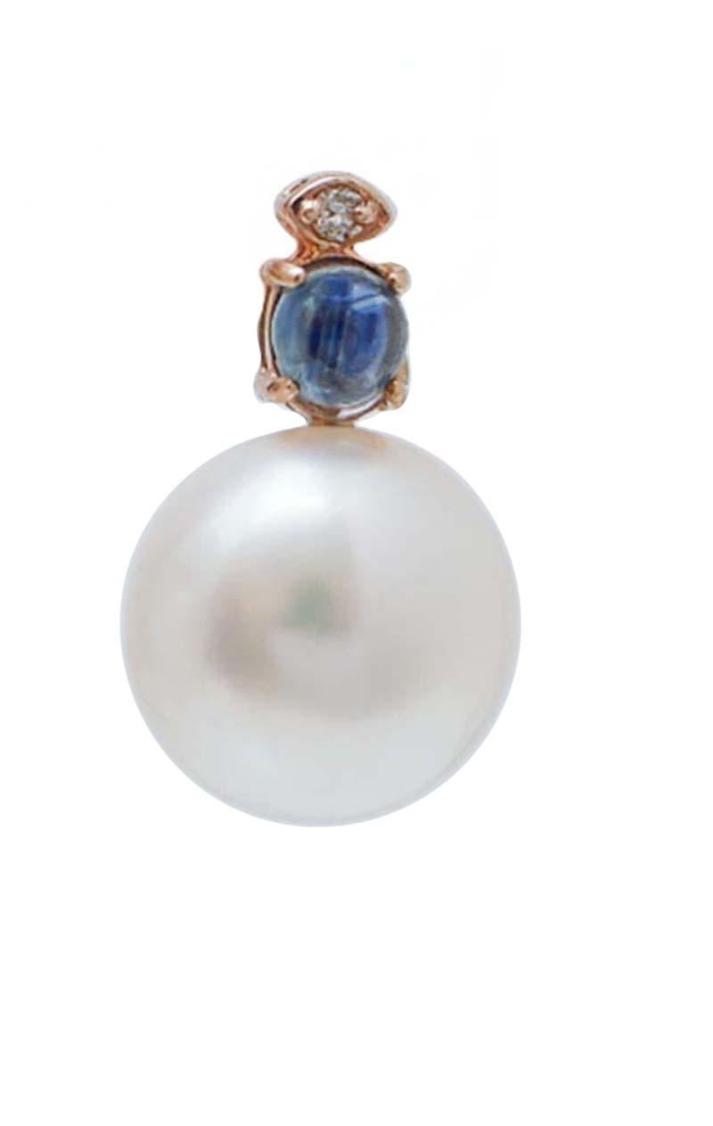 Fantásticos pendientes de estructura de oro rosa de 14 kt montados con un diamante y un zafiro en la parte superior; debajo, una perla blanca.
Diamantes 0,04 ct
Zafiros 0,99 ct
Perlas 3,40 gr - 11 mm
Peso total 4.70 gr
RF +IOU

Para cualquier