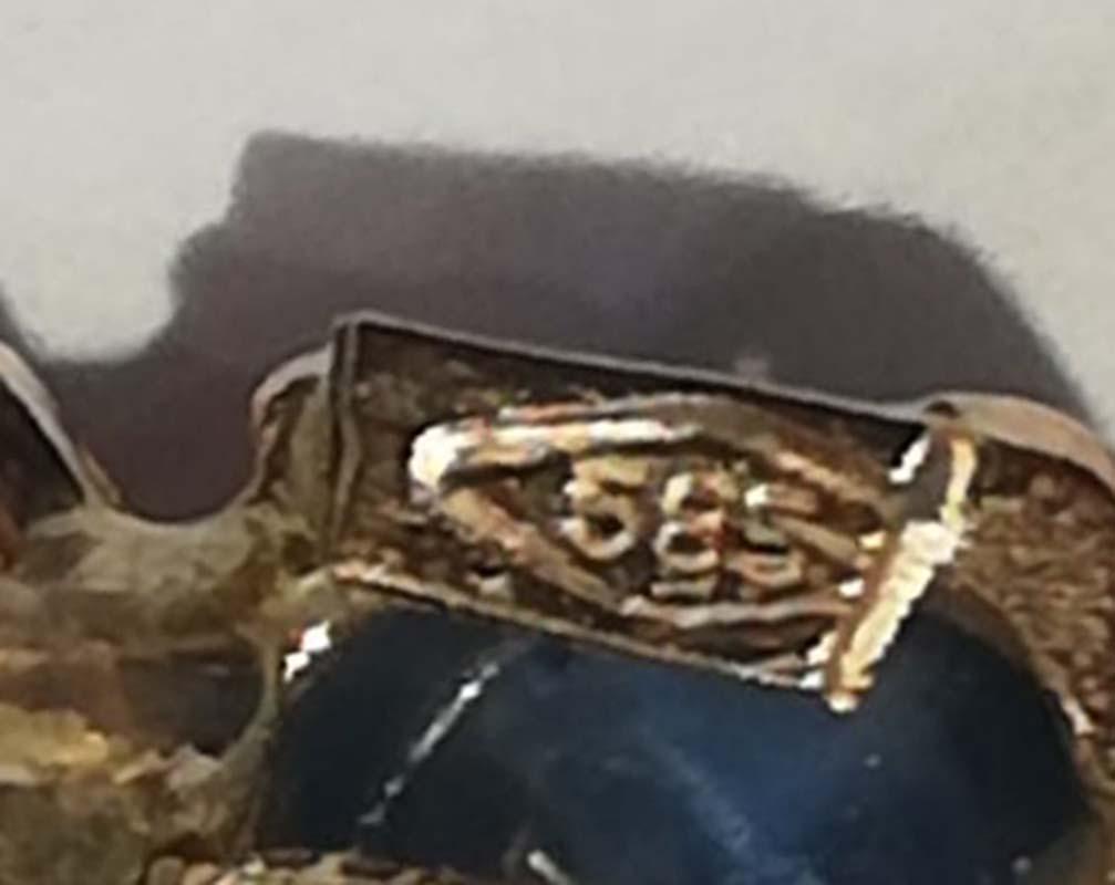 Donna Perle, zaffiri, diamanti, orecchini in oro rosa 14 carati. in vendita