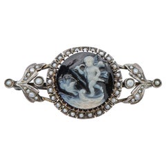 Pearls, Stones, Retrò Brooch Pearls, Stones, Retrò Brooch