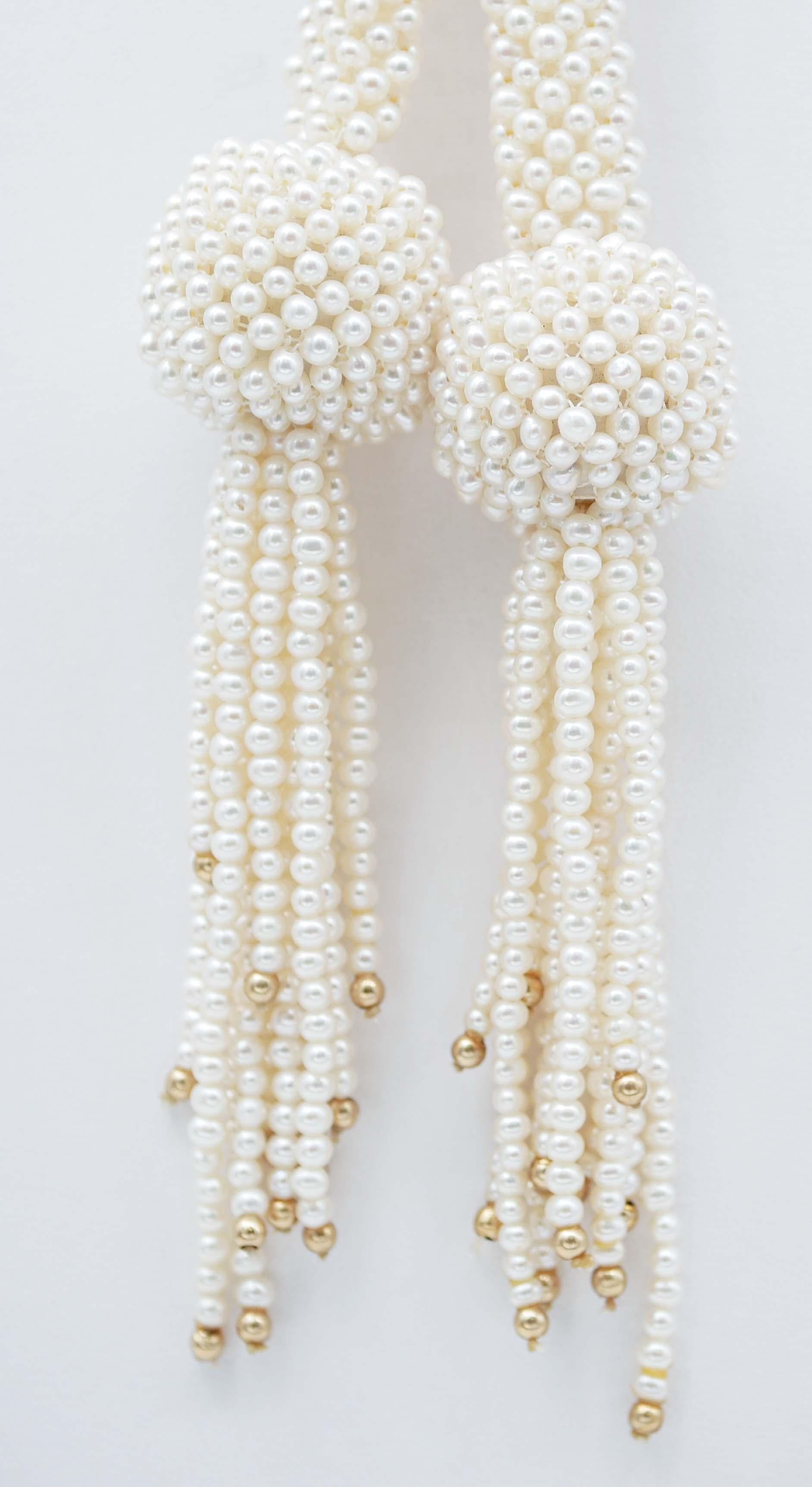Pearls, 18 Karat Yellow Gold Necklace In Good Condition For Sale In Marcianise, Marcianise (CE)
