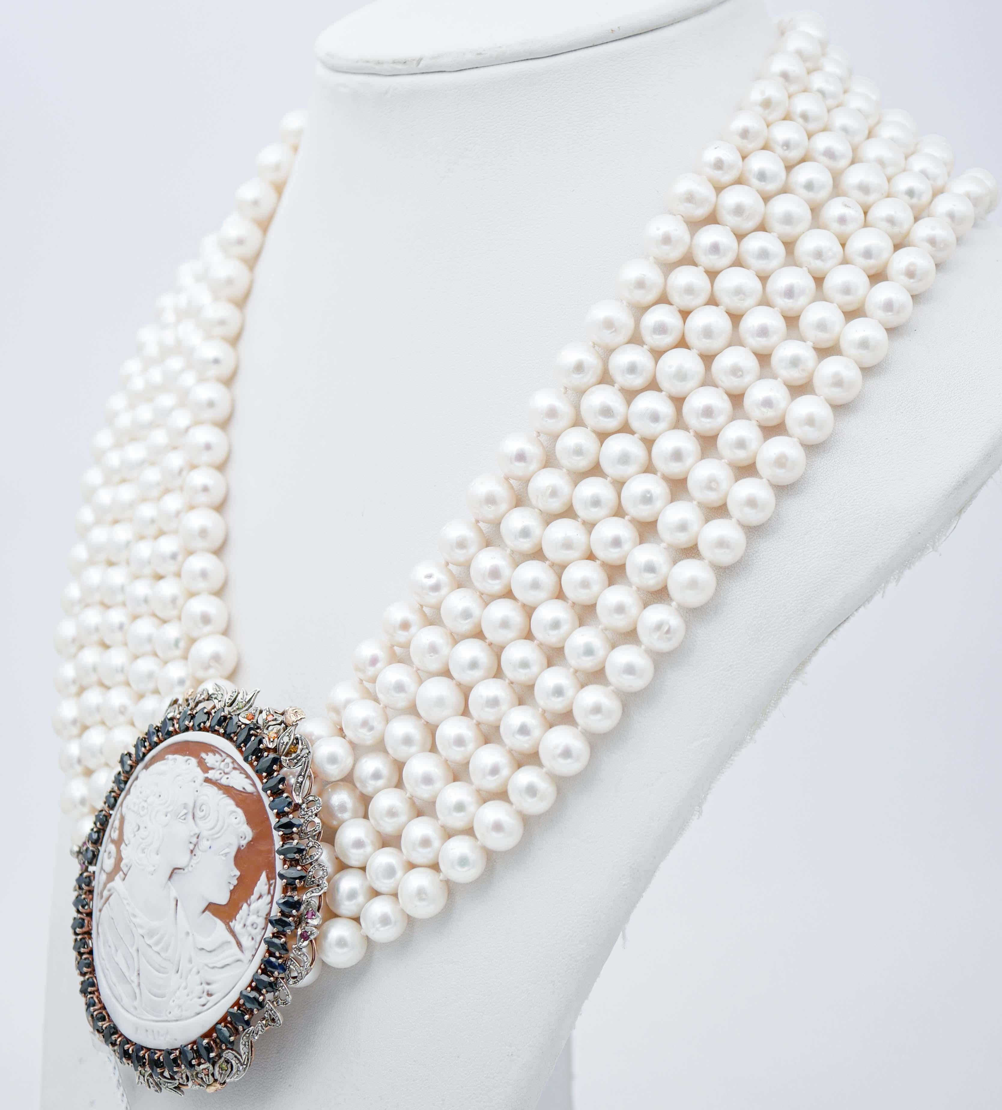 cameo pearl necklace