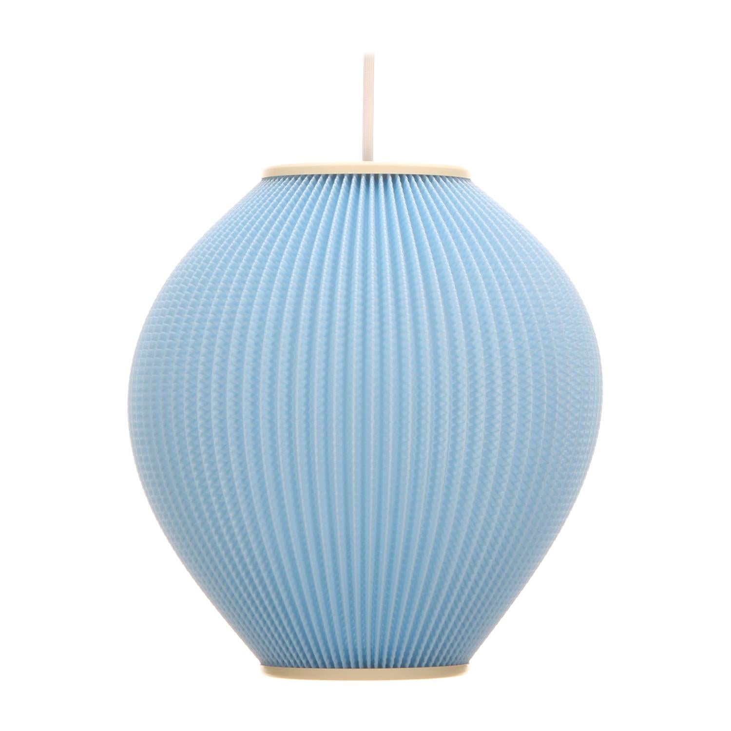 Pearlshade Blue Lamp by Lars Schioler for Danish Hoyrup Light in 1960