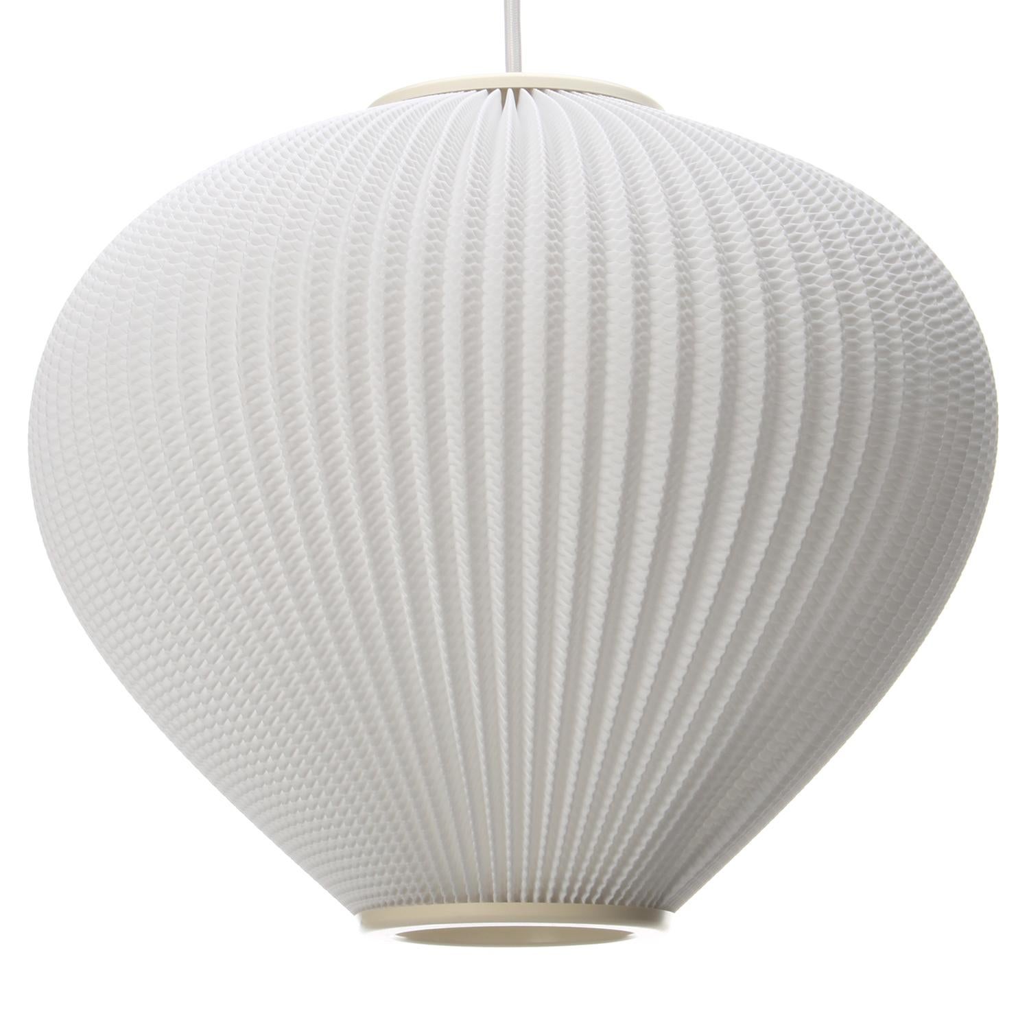 Scandinavian Modern Pearlshade Large White Lamp by Lars Schioler for Danish Hoyrup Light, 1960
