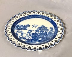 Pearlware Platter, Blue & White