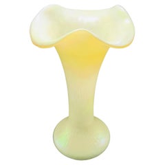 Pearly Opaline Art Glass Flower Vase
