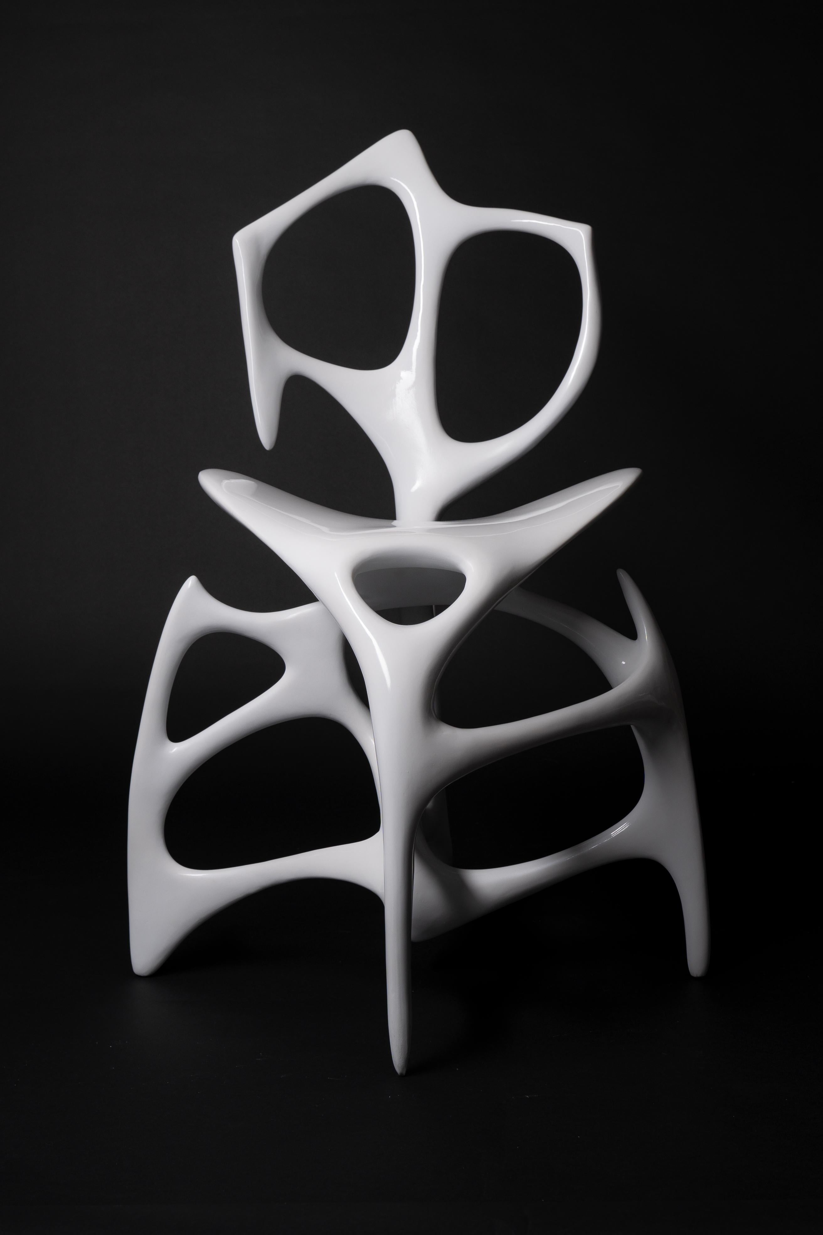 Sedia Studio A standard in bianco perlato di Duen Studio In condizioni Nuovo in vendita a Geneve, CH