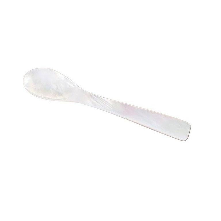 American Pearly White Capiz Caviar Spoons - Set of 6