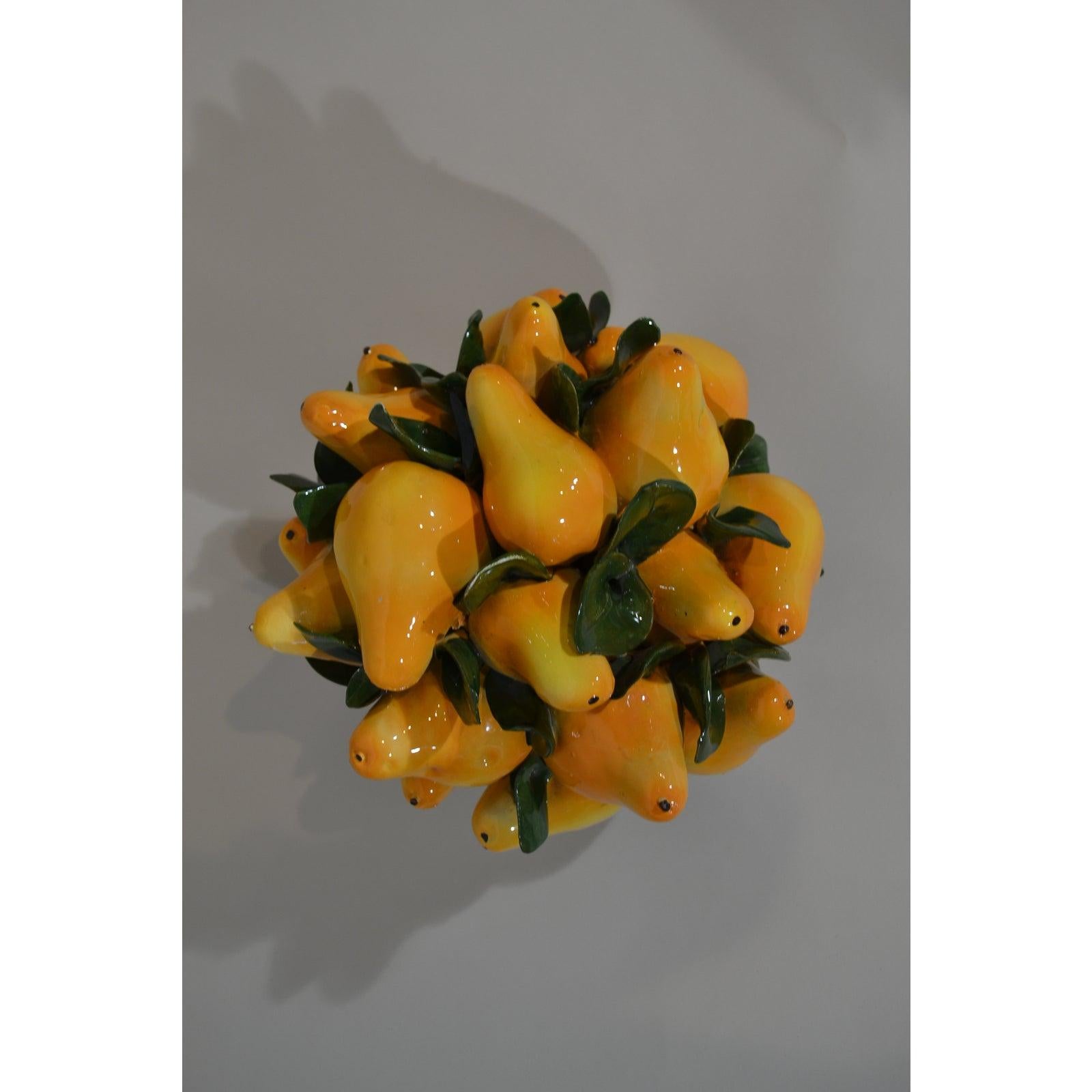 Pears Italian Majolica centerpiece.