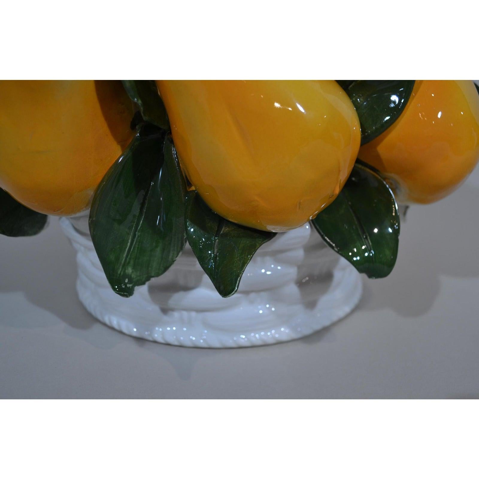 Pears Italian Majolica Centerpiece In Good Condition In New Orleans, LA