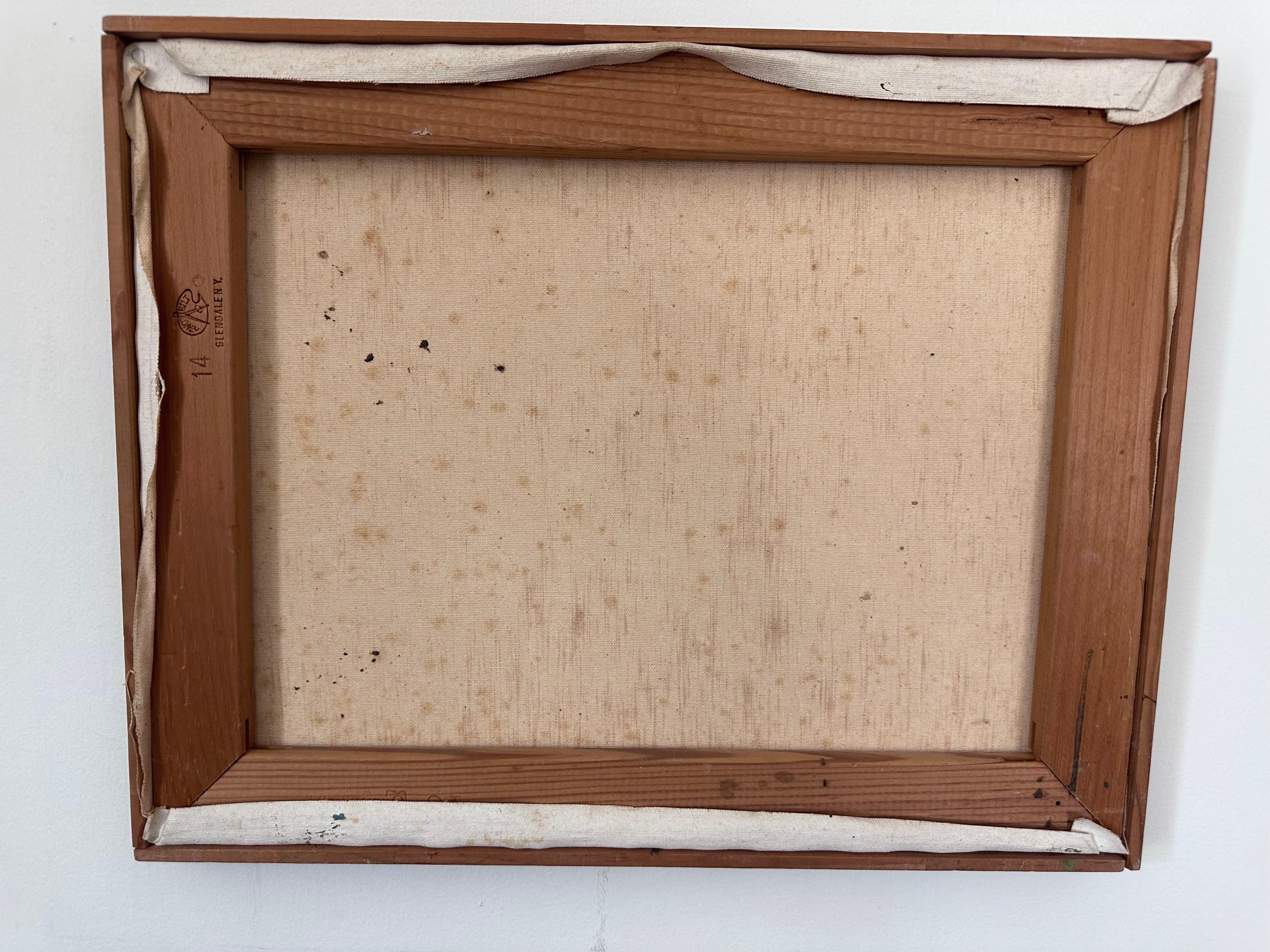 Bodegón de peras, plato y cuchillo pintado por la artista de Luisiana Helene Moyse en venta 1
