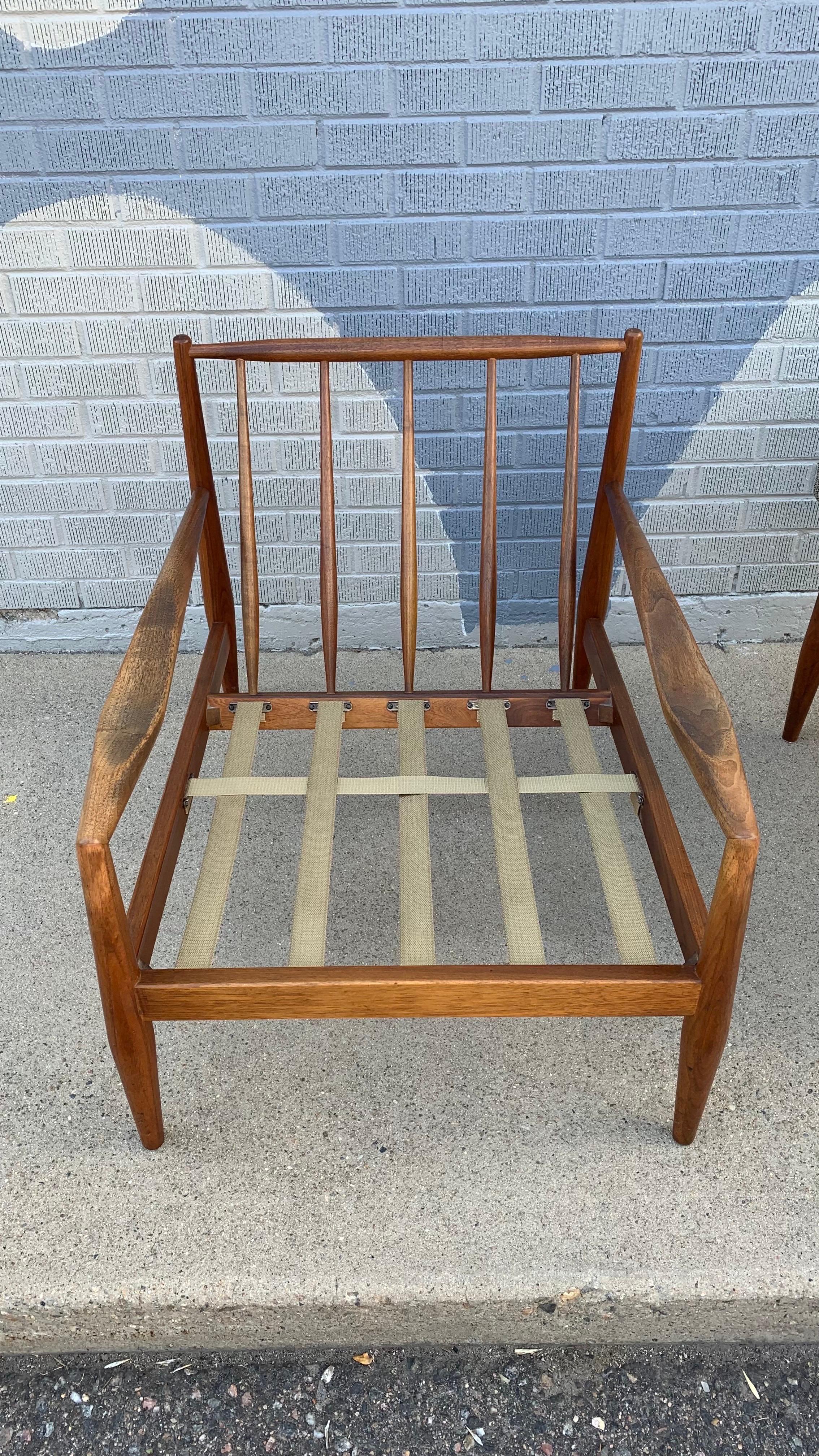 Pearsall 843-C Lounge Chair et 849-O Ottoman, années 1960 en vente 2