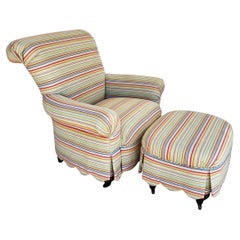 Vintage Pearson Armchair & Ottoman Rolling