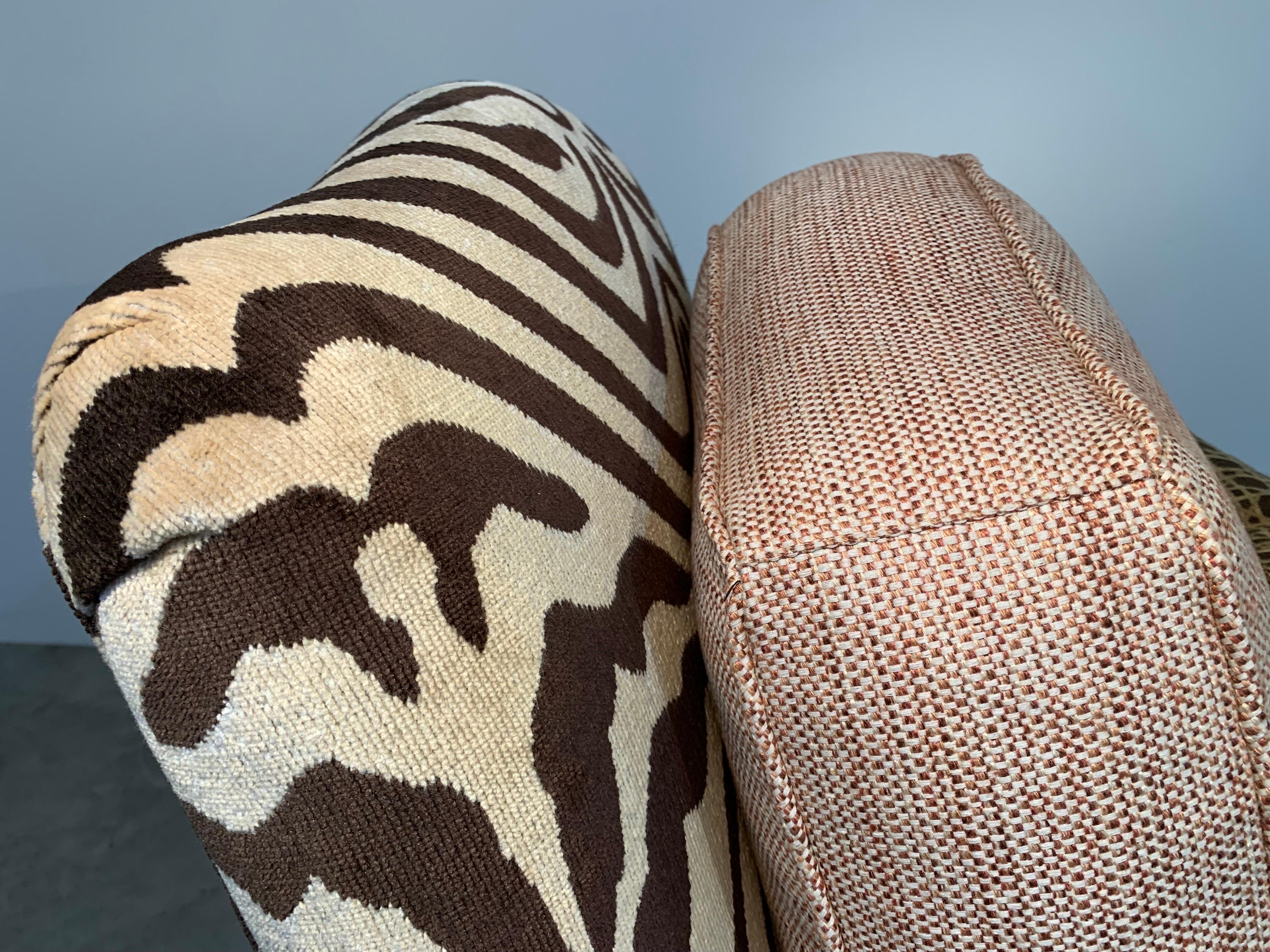 Jeff Zimmerman Style Custom Safari Zebra Bergere Lounge Chair & Ottoman -Pearson 5