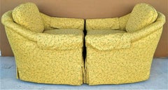 Pearson Full Swivel Barrel Style Club Chairs, a Pair