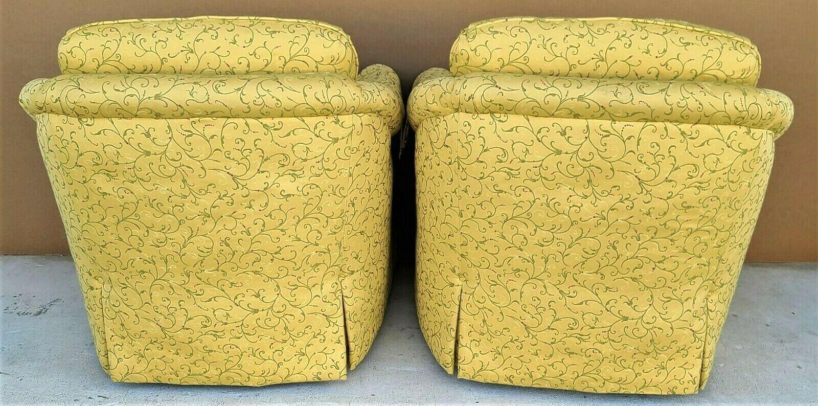 Mid-Century Modern Pearson Full Swivel Barrel Style Club Chairs, a Pair