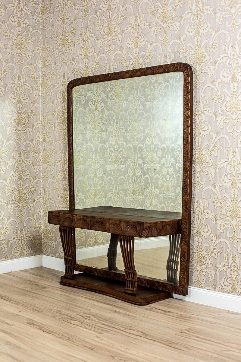 Pearwood Vanity Table with a Mirror, circa 1900 For Sale 6