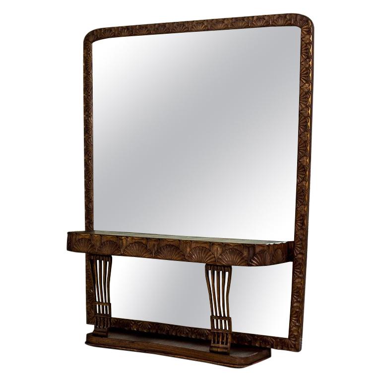 Pearwood Vanity Table with a Mirror, circa 1900