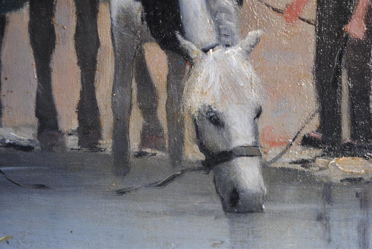 Provincial français Huile sur toile 