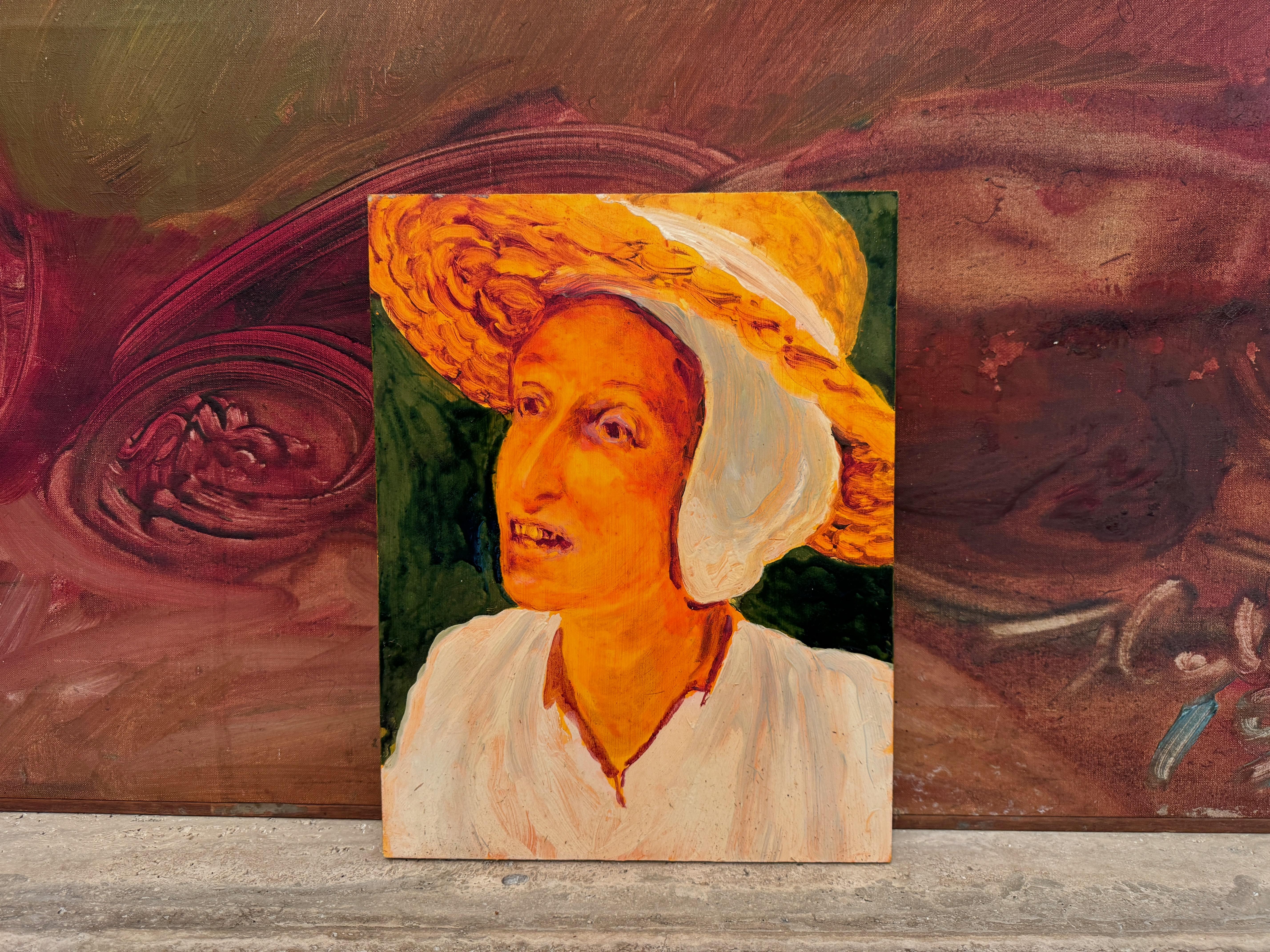 „Bauernfrau“ Tempura-Gemälde von Sigrid Holmwood im Zustand „Gut“ im Angebot in London, London