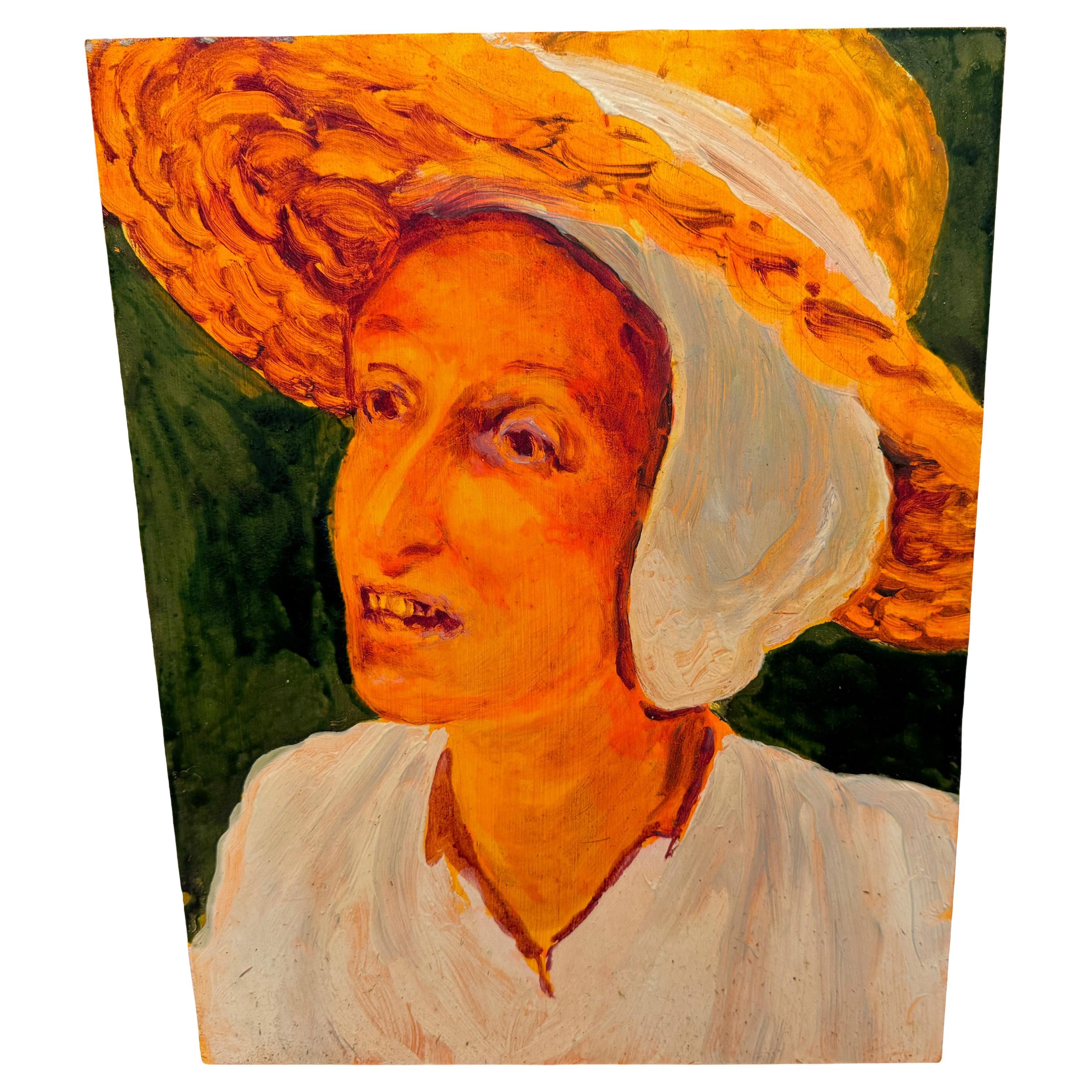"Mujer campesina" Pintura en tempura de Sigrid Holmwood