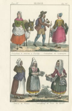 Peasants of Paris and Limoges with Women of Olona and Fete de Buch, 1842