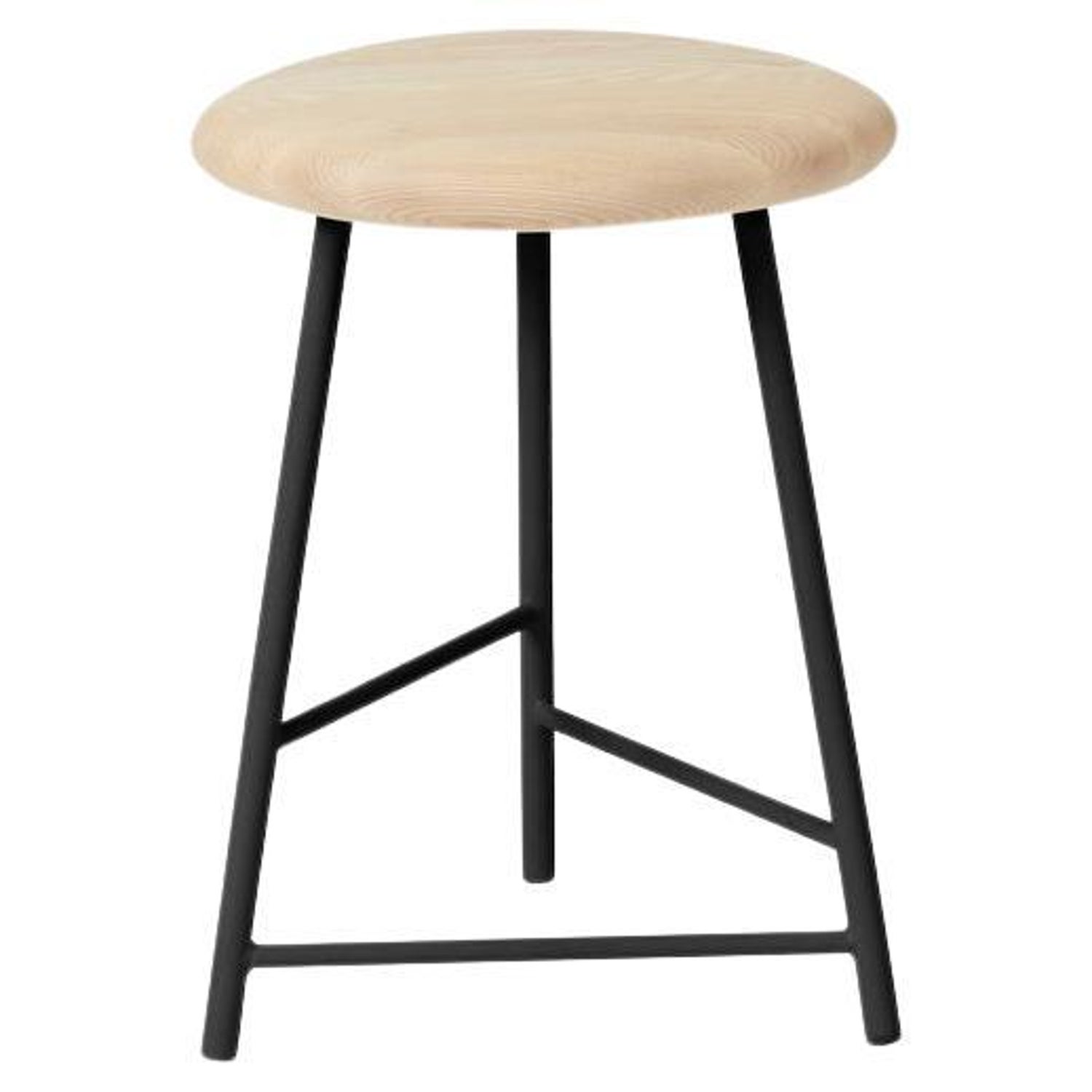 Pebble Bar Stool Small Oiled Ash Black Noir by Warm Nordic For Sale at  1stDibs