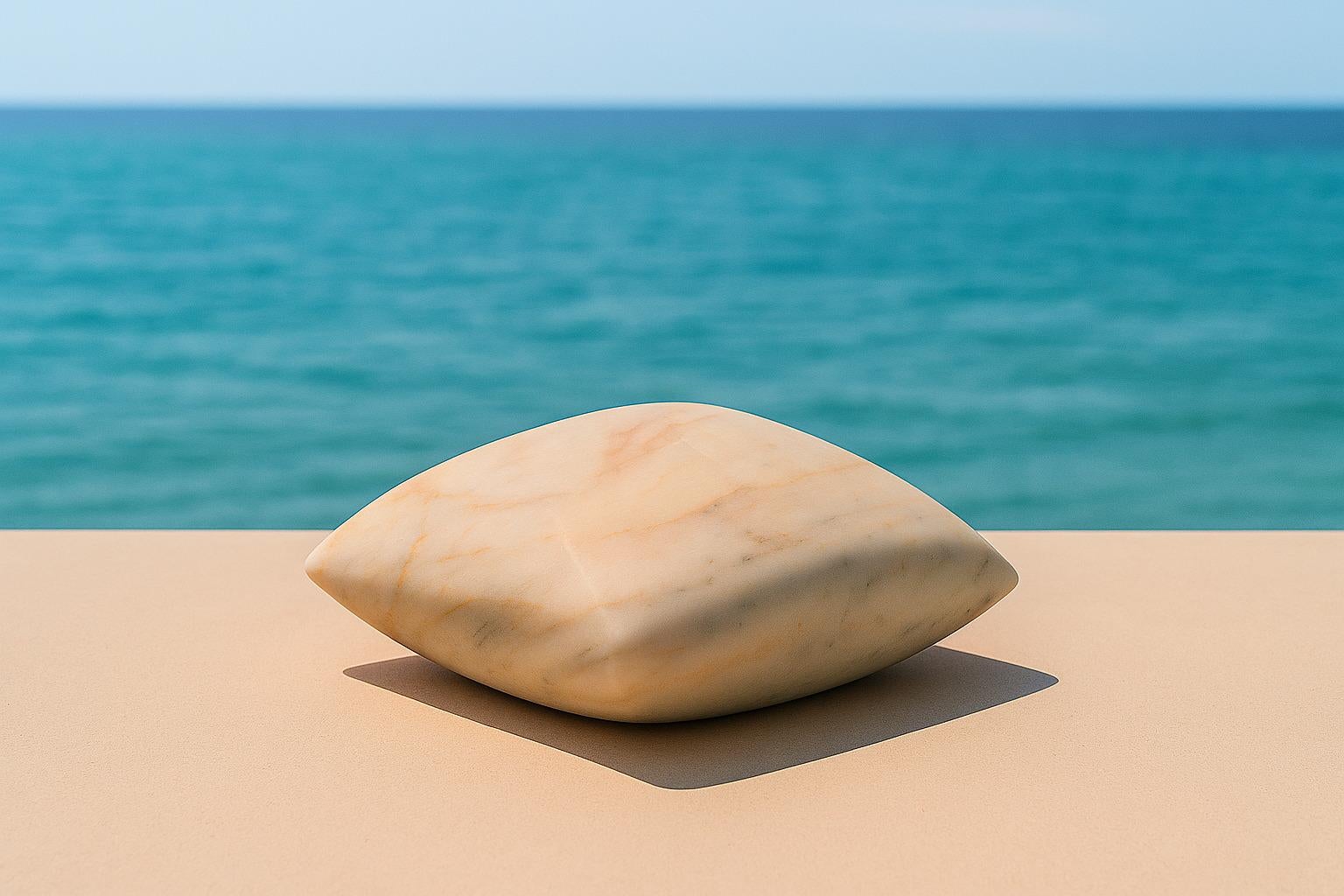 Pebble Black Marble Meditative Cushion by On.Entropy Ideal as a Desk Accessory In New Condition For Sale In Athens, GR