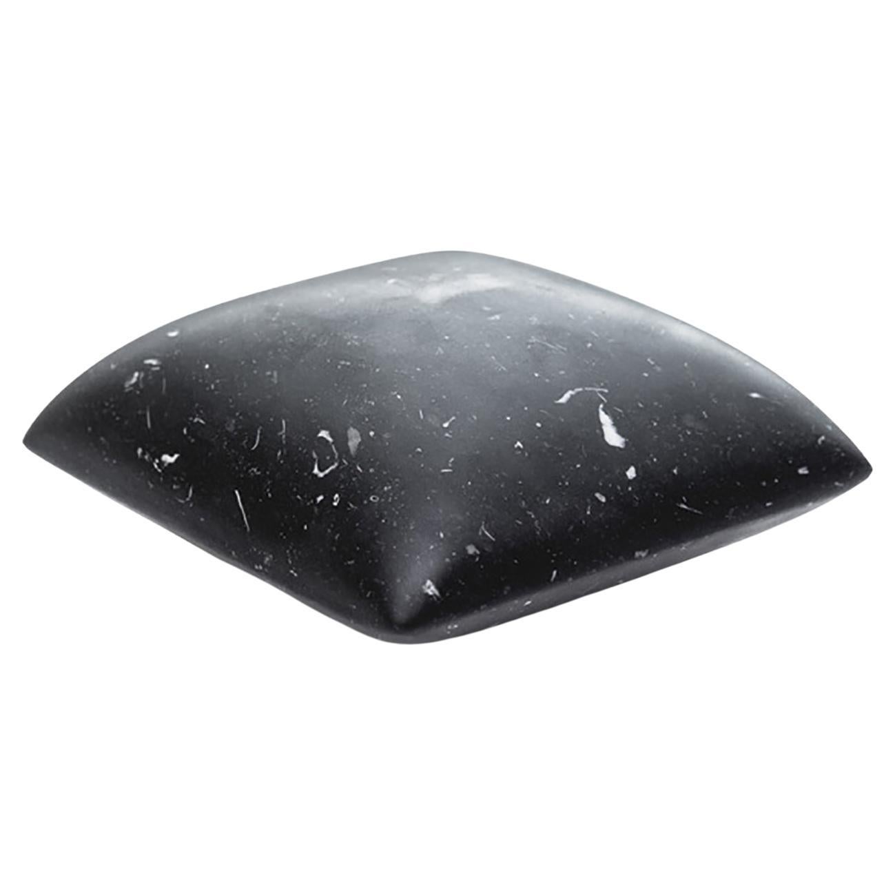 Pebble Black Marble Meditative Cushion by On.Entropy Ideal as a Desk Accessory For Sale