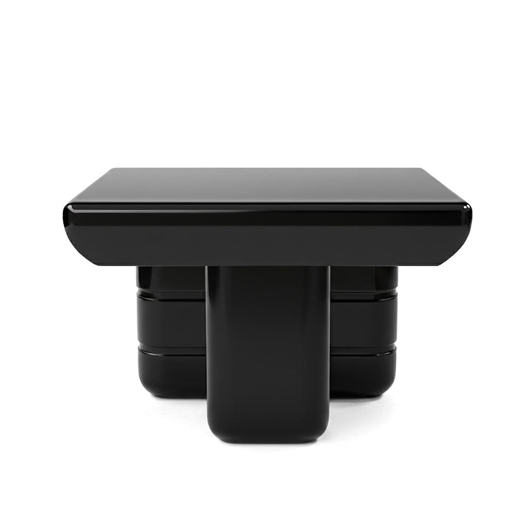 Moderne Table d'appoint Pebble Black en vente