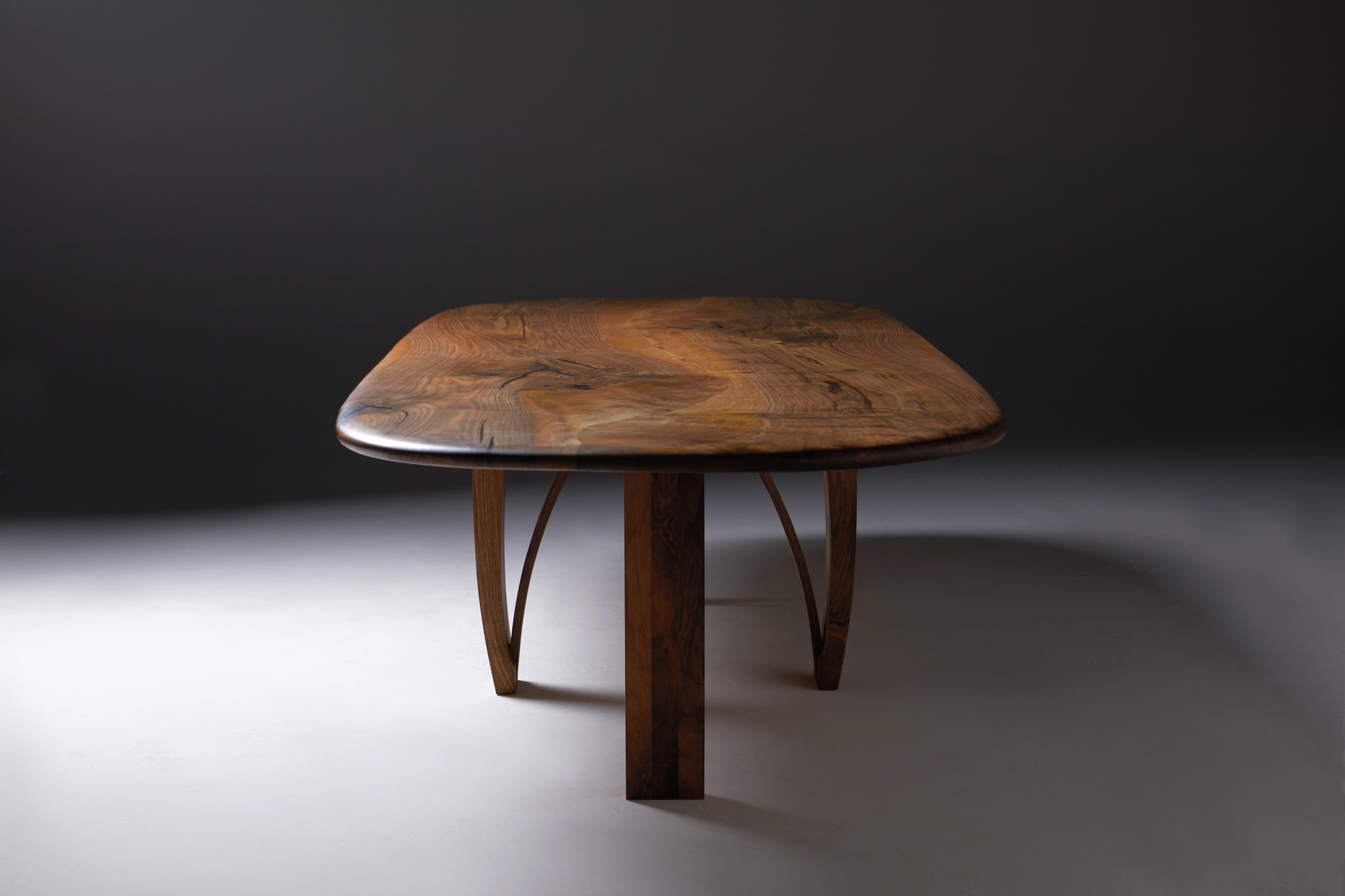 live edge oval dining table