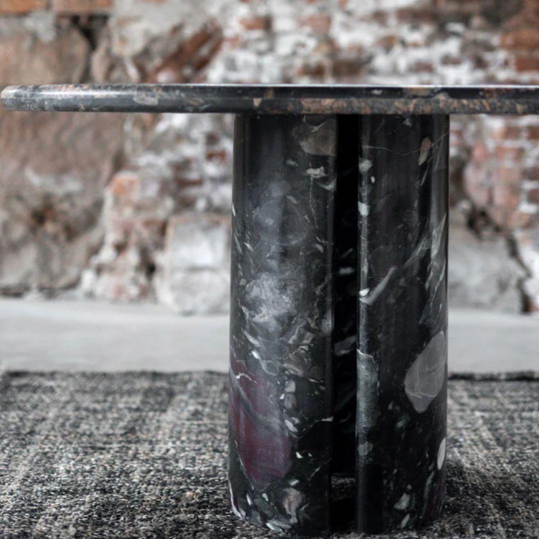 Mid-Century Modern Pebble Granite Marble Dining Table For Sale
